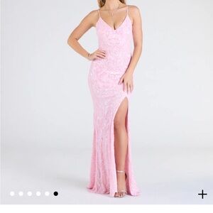 Elegant Pink Evening Gown